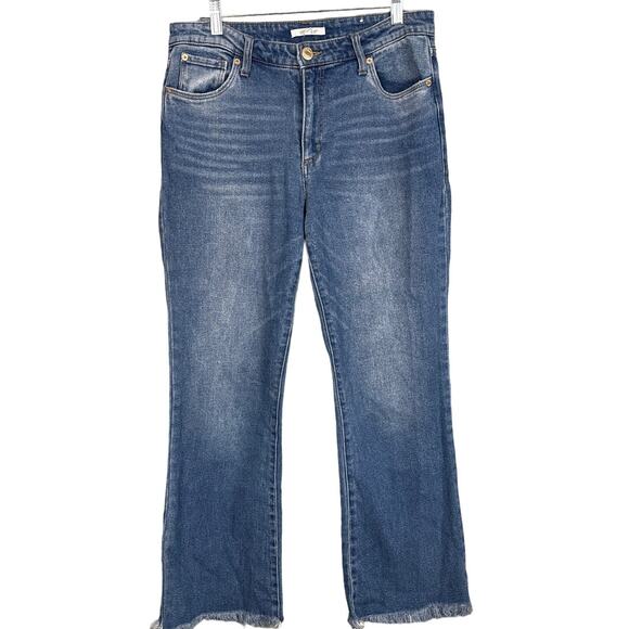 STS Blue Women's Brook High Waist Flare Denim Jeans Raw Hem Size 30 Boho - Picture 2 of 10